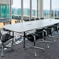 Konferenztisch grau Konferenztische gross Büro Echo Büromöbel Basel