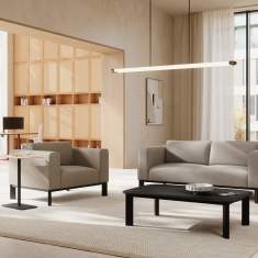 Loungesessel beige Sessel Lounge Sitzmöbel Profim Decenta