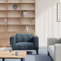 Loungesessel blau Sessel Lounge Sitzmöbel Profim Decenta