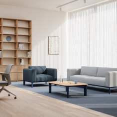 Sofa Dreisitzer Loungesofa grau Lounge Profim Decenta