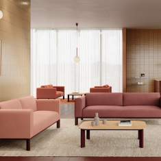 Sofa Dreisitzer Loungesofa rot Lounge Profim Decenta