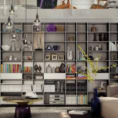 Bibliotheksregal schwarz Bücherschrank groß Regalschrank, Radar - adeco, RADAR R13