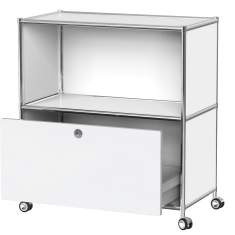 Rollregal Büro Wagen weiss System4 Rollboy