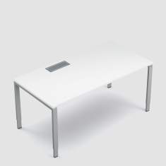 Weißer Schreibtisch modern Büromöbel Schreibtische weiß Bürotisch Bene Basic