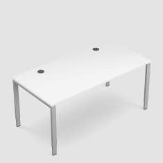 Weißer Schreibtisch modern Büromöbel Schreibtische weiß Bürotisch Bene Basic