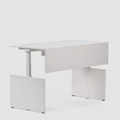 elektrisch höhenverstellbarer Schreibtisch Büro Schreibtische weiss Bürotisch Wangenfuss Bene Classic Lift