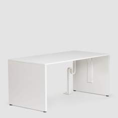 Weiße Schreibtisch modern Büromöbel Schreibtische weiss Bene CLASSIC PURE