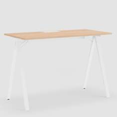 Büro Stehtisch weiß Arbeiten im Stehen ergonomische Schreibtische, Bene, Delta High by Bene