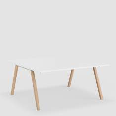 Team-Tisch Holz Büro Team-Tische weiss Bene Delta Workbench
