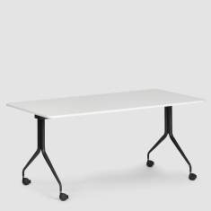 Klapptisch mit Rollen Klapptische fahrbar Rolltisch klappbar Büro Bene FLEX Schwenktisch slim