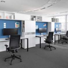 Arbeitsplatz Schreibtisch Büroschrank Holz Büro Schrank modular Bene Frame_S