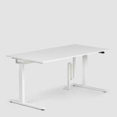 Höhenverstellbarer Schreibtisch elektrisch ergonomische Schreibtische weiß Bene Level Lift