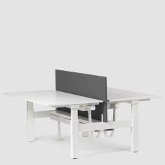 Höhenverstellbarer Schreibtisch elektrisch ergonomische Schreibtische für 2 Leute Bene LEVEL TWIN
Doppelarbeitsplatz