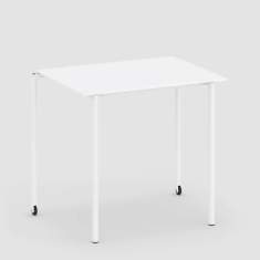 Schulungstisch fahrbar Schulungstische Rolltisch weiss Bene, Mobile_Com Table
rechteckige Tischplatte