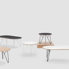 Beistelltische oval Bene Studio Beistelltisch
abgerundete Tischplatte