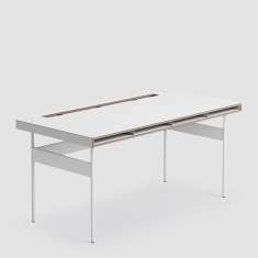 Schreibtisch Home Office Tisch weiss Bürotisch Stahl Bene Studio Fact Home