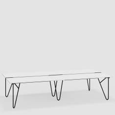 Design Schreibtisch weiß Arbeitstisch Büro Designer Schreibtische Team-Tische Workplace system Bene STUDIO Workbench