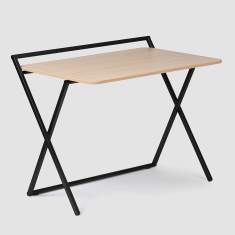 Schreibtisch schwarzes Gestell Klapptisch Home Office Schreibtisch klein Buerotisch klappbar Bene X-PRESS