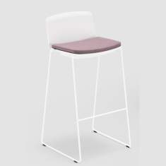Barhocker weiss Barstuhl stapelbar Barstühle Bene B_Wave Barstool high
