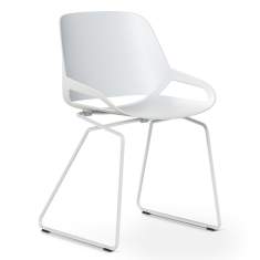 Designer Besucherstuhl Kuffengestell Besucherstühle Büro weiss Stuhl Numo Aeris