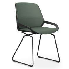 Besucherstuhl grün Besucherstühle Büro Konferenzstuhl Kuffengestell Konferenzstühle Aeris numo comfort