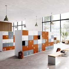 Schliessfachschrank farbig Schliessfachschränke Lockerschränke Lockers fm Büromöbel Clear