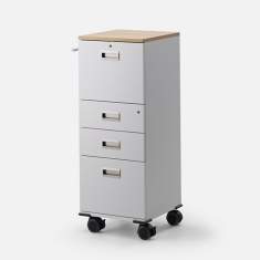 Rollcontainer Büro mobile Bürocaddy Metall, Zemp, Caddy F