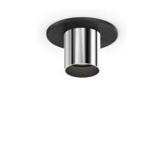 Runde Einbauleuchte in Chrom mit schwarzem Rand – XAL MOVE IN round recessed, moderne Downlight-Lösung