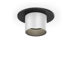 Runde Einbauleuchte in Weiß mit schwarzem Rand – XAL MOVE IN round recessed, elegantes Downlight
