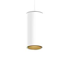 XAL SASSO 60 runde Pendelleuchte, Downlight, weiß mit goldenem Reflektor