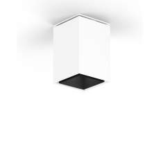 XAL SASSO 60 square, quadratischer Deckenanbaustrahler aus Aluminium, weiß, modernes Downlight-System