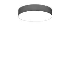 XAL SONO LOOP 350 IP54 Deckenleuchte, runde Anbauleuchte in Grau, opaler Diffusor, direktes Licht