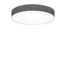 XAL SONO LOOP 450 IP54 Deckenleuchte, runde Anbauleuchte in Grau, opaler Diffusor, direktes Licht