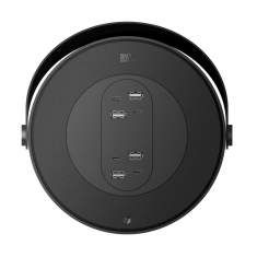 BACHMANN MOV:E Oberseite mit Bedienfeld und USB-A- sowie USB-C-Anschlüssen für schnelles Laden