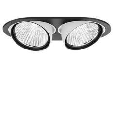 XAL Twist 100 runder LED Einbaustrahler schwarz – designorientierte Bürobeleuchtung.