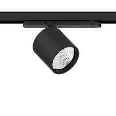 Schwarzer Stromschienenstrahler XAL mit LED-Technologie und drehbarem Strahlerkopf Varo 110 S