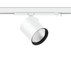 Weißer Stromschienenstrahler XAL mit energieeffizienten LEDs und Facettenreflektor Varo 110 S