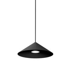 Pendelleuchte XAL wästberg w201 in breiter schwarzer Kegelform, modernes Design für effiziente Büro- und Wohnbeleuchtung