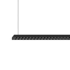 XAL Enviva Pendelleuchte mit schwarzem Rastereinsatz – optimale Lichtlenkung für Arbeitsplätze.