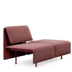 Modulares Sitzsystem Offecct Circulus mit skulpturaler Rückenlehne für Lounge- und Wartebereiche