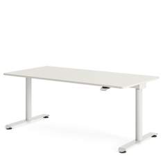 Höhenverstellbarer Tisch Steelcase Possilio in Weiß mit rechteckiger Platte