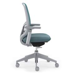 Aloha Pro Bürostuhl von Haworth mit ergonomischem Netzrücken, Seitenansicht