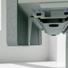 Moderne Arbeitsplatzgestaltung mit BELT Akustiksystem und ergonomischen Büromöbeln von PALMBERG