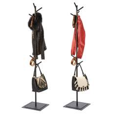 Taschenbaum® 2 in 1 Garderobe von Styro in Schwarz, praktische Aufbewahrung für Taschen, Mäntel und Accessoires – stabil und kippsicher