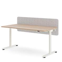Steelcase Divisio® Light Trennwand in Hellgrau, leichte und flexible Sichtschutzlösung für Schreibtische