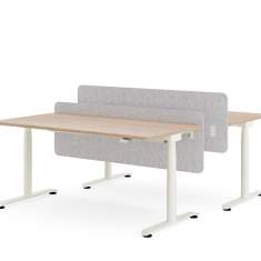 Steelcase Divisio® Light Trennwände in Hellgrau, flexible Arbeitsplatztrennung für mehr Privatsphäre und akustische Abschirmung im Büro