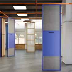 Raumsystem akustik Organisationswand, Büro Raumteiler, Westermann, Trennwand Raumteiler - flomo wall plus