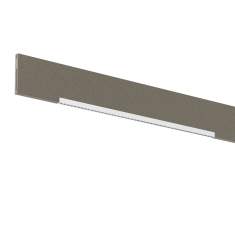 Beigefarbene Sivera 25 acoustic Baffle-Leuchte von XAL mit linearem Lichteinsatz