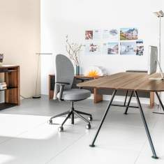 Bürostuhl grau Bürostühle Bürodrehstuhl mit Armlehnen Büro Girsberger Marva