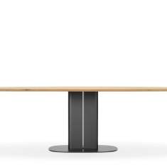 Girsberger Amieta Work Konferenztisch mit Zentralsäulengestell und Stahlbodenplatte für maximale Standfestigkeit